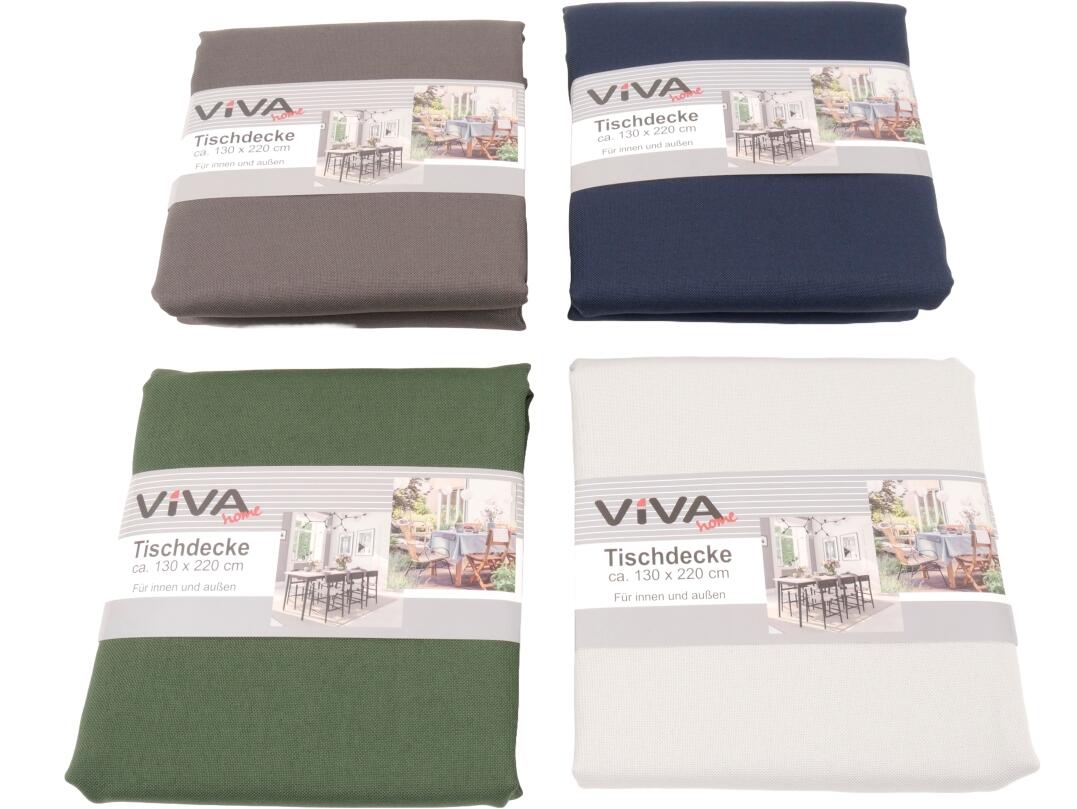 Tischdecke uni 130 x 220 cm VE 24