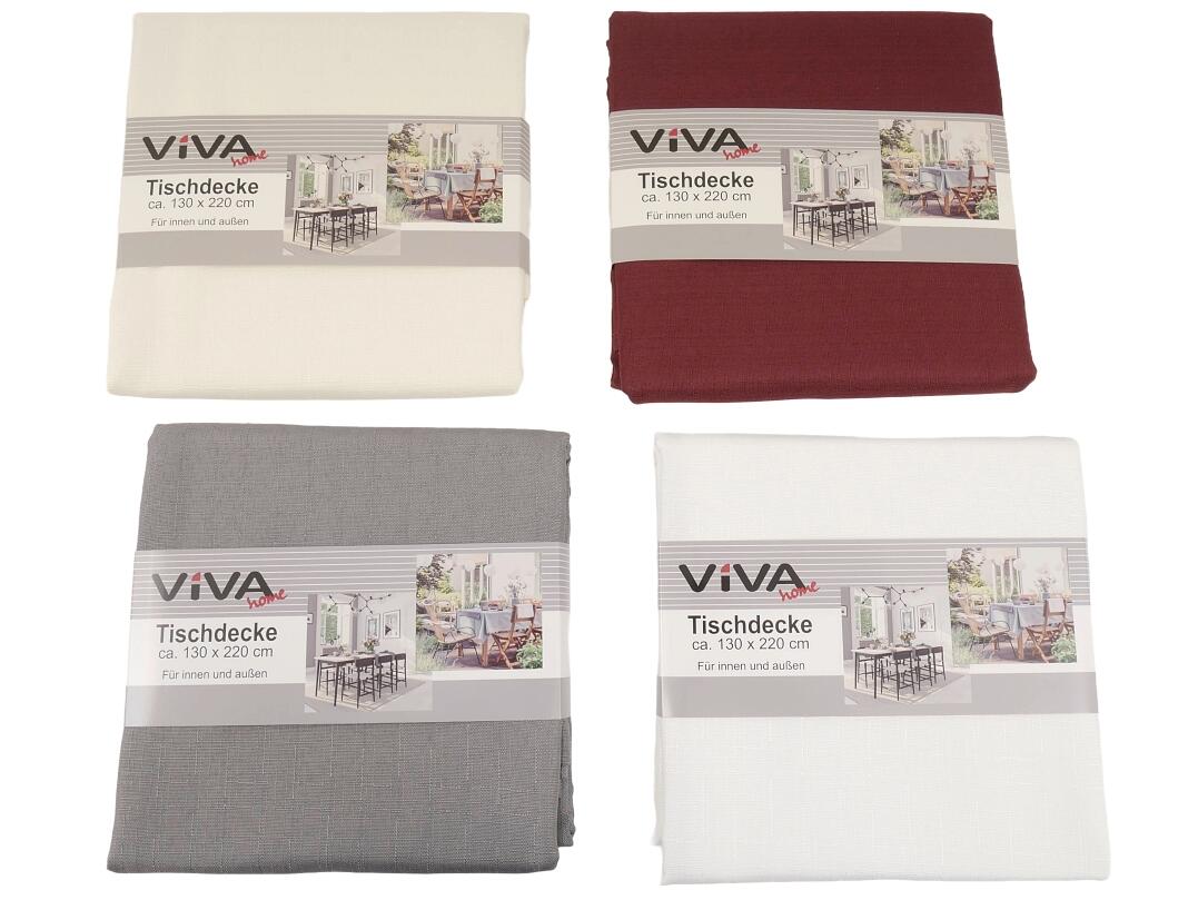 Tischdecke Leinenoptik 130 x 220 cm VE 24