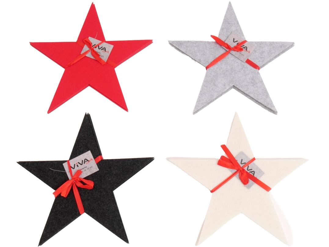 Filzsterne 4er Pack 28 cm VE 24