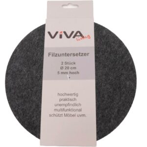 Filzuntersetzer 2er rund 20 cm Stärke 5mm VE 96
