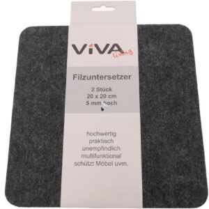 Filzuntersetzer 2er 20 x 20cm Stärke 5mm VE96