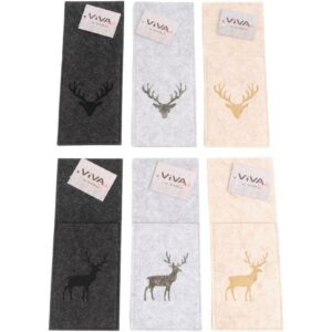 Bestecktasche aus Filz Hirsch, 10 x 25 cm VE 96