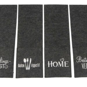 Filz Bestecktasche mit Druck 9 x 26 cm VE96