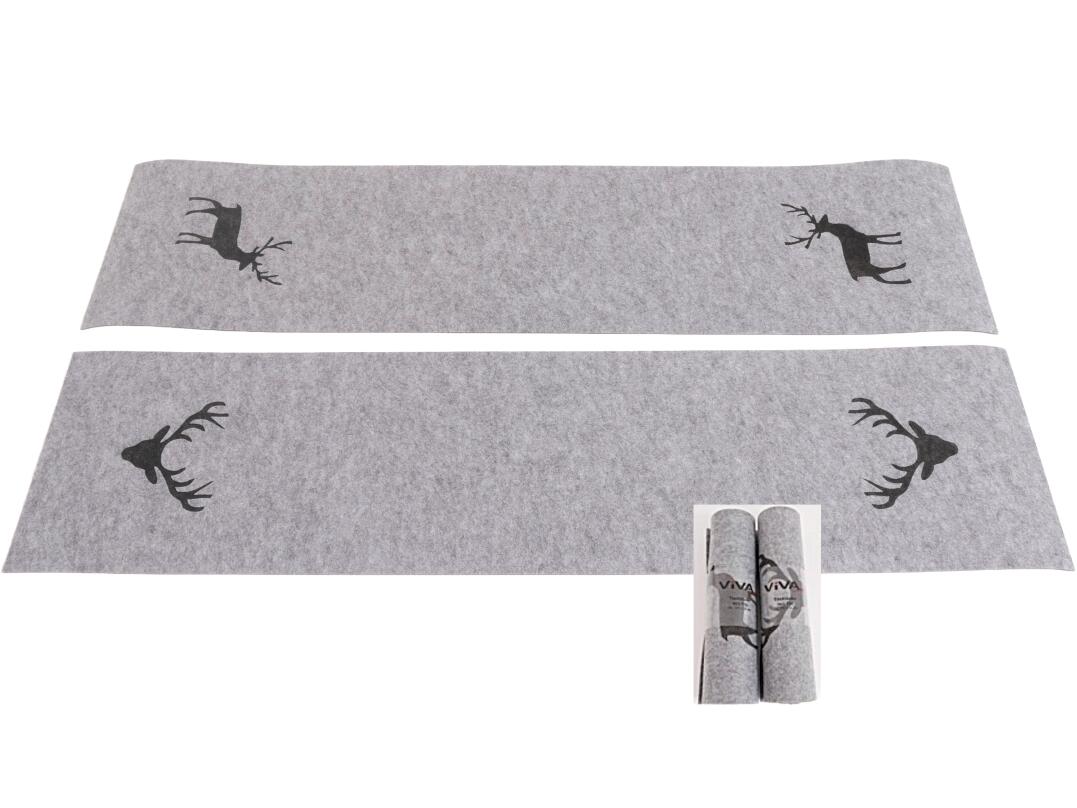 Tischläufer aus Filz "Hirsch" 120 x 30cm VE 24