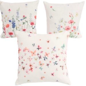 Dekokissen Blumen+Schmetterling 45 x 45cm VE 12/6