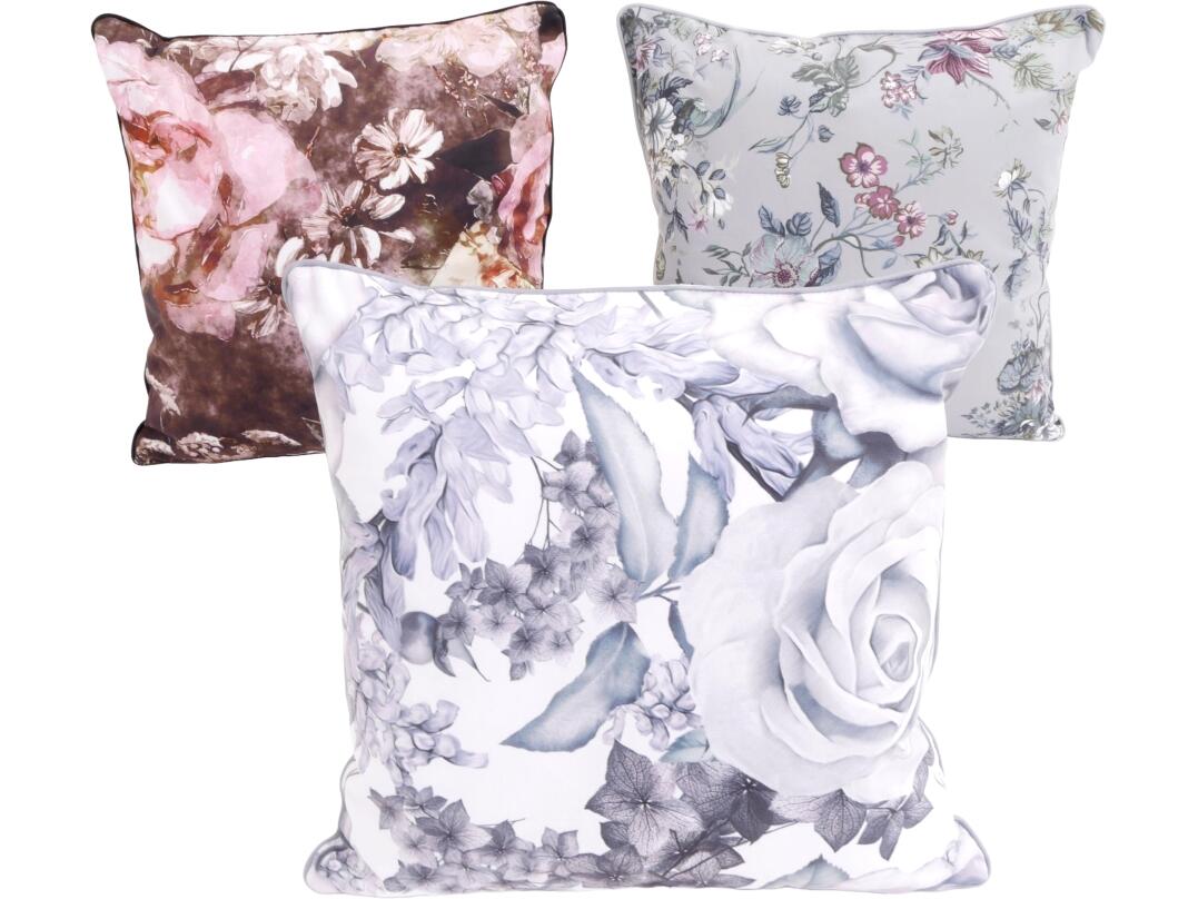 Dekokissen Blumen 45 x 45 cm VE 12