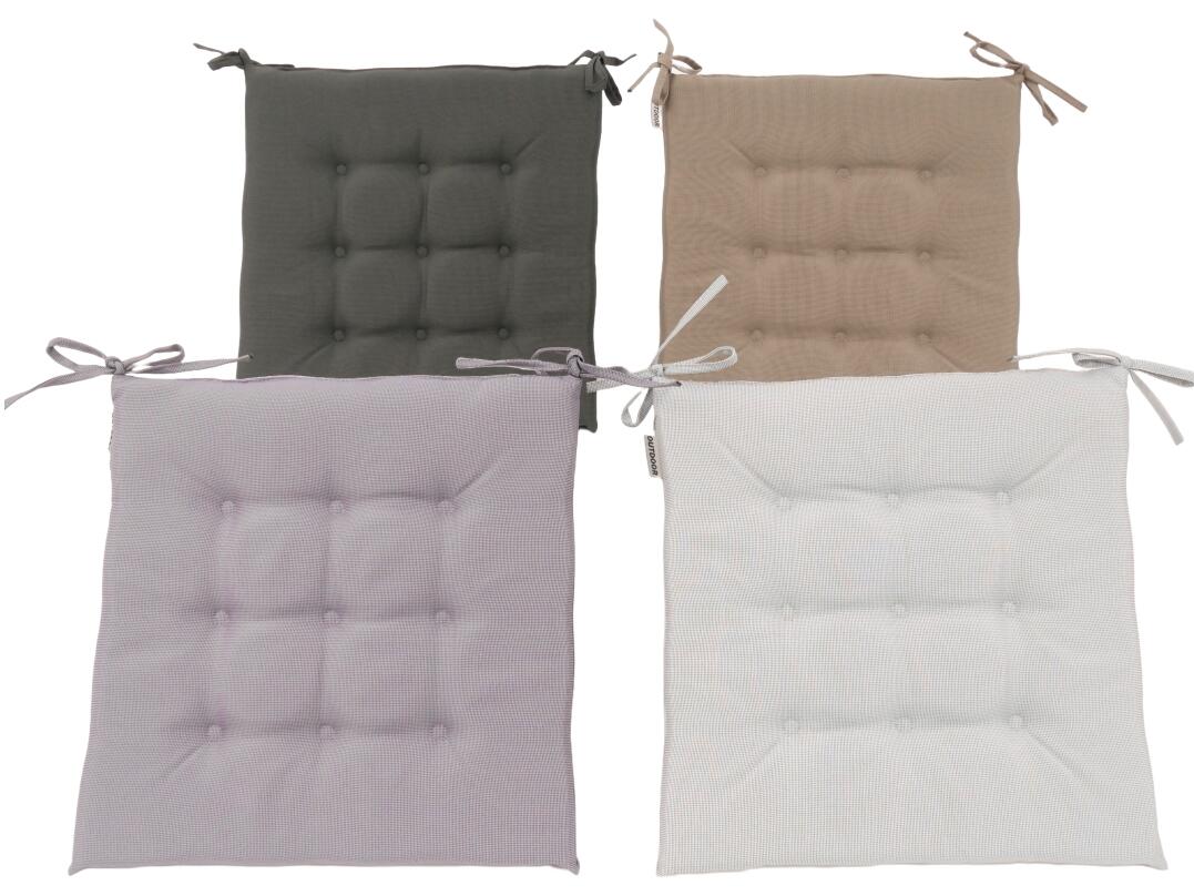 Sitzkissen OUTDOOR garngefärbt 40x40x3 cm VE24