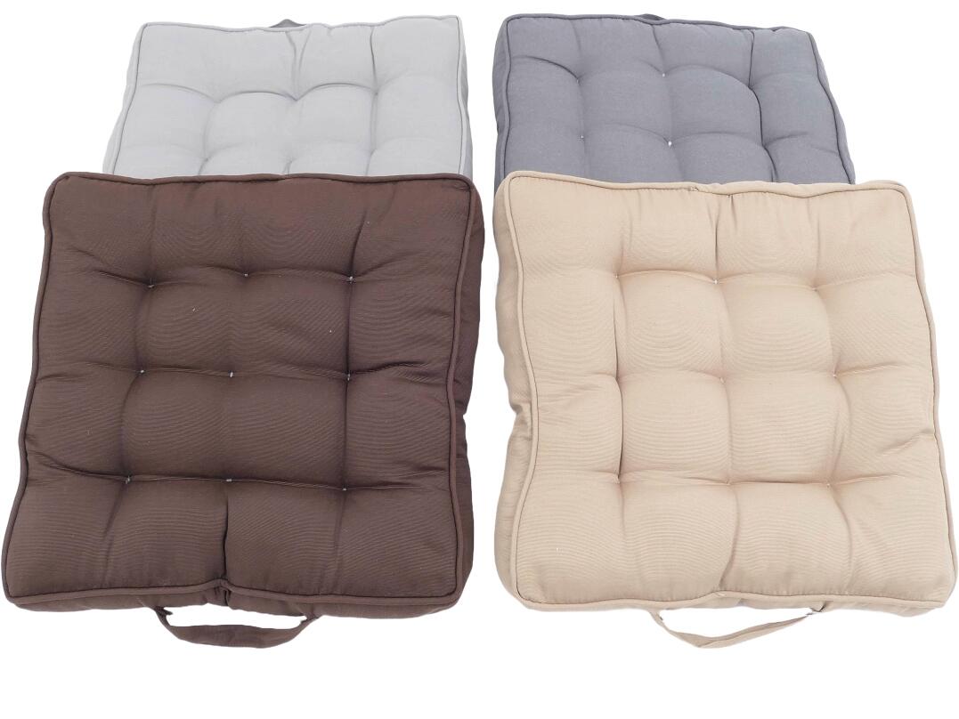 Bodensitzkissen, 50 x 50 x 10 cm, Piping, VE 4