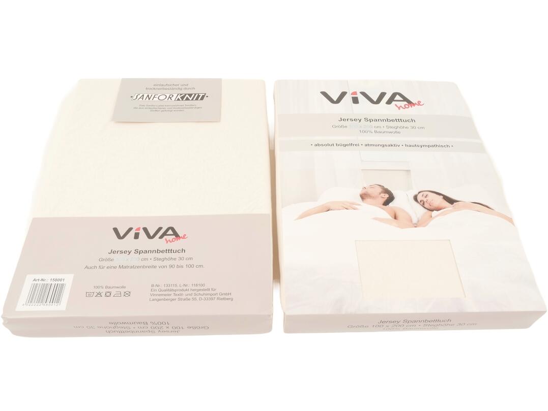 Jersey Spannbettlaken 100 x 200 cm VE 20