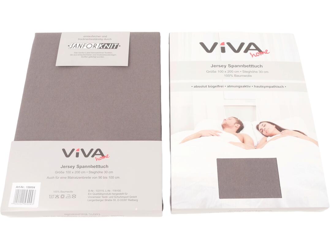 Jersey Spannbettlaken 100 x 200 cm VE 20