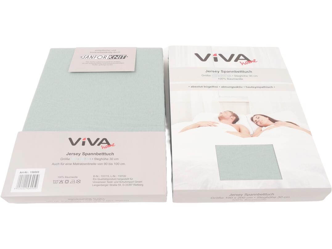 Jersey Spannbettlaken 100 x 200 cm VE 20