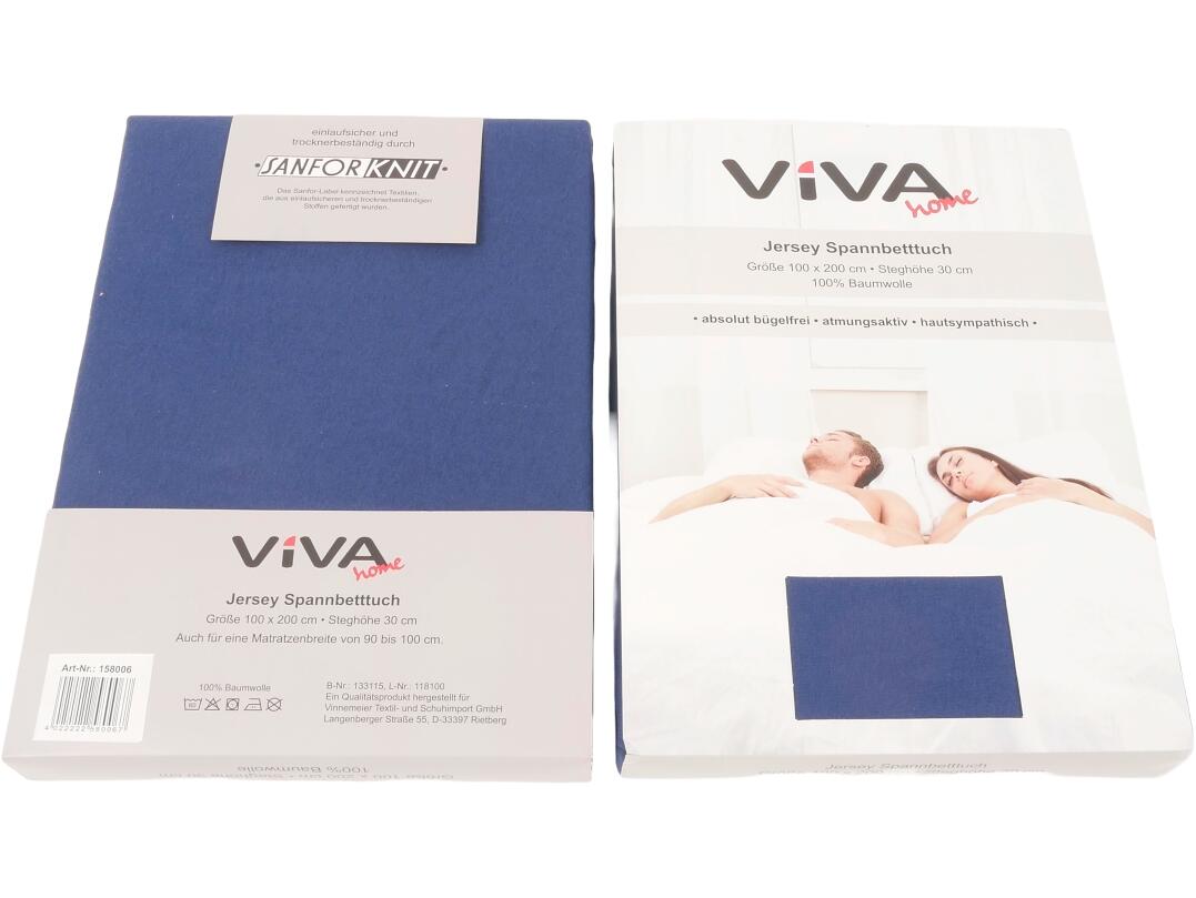 Jersey Spannbettlaken 100 x 200 cm VE 20