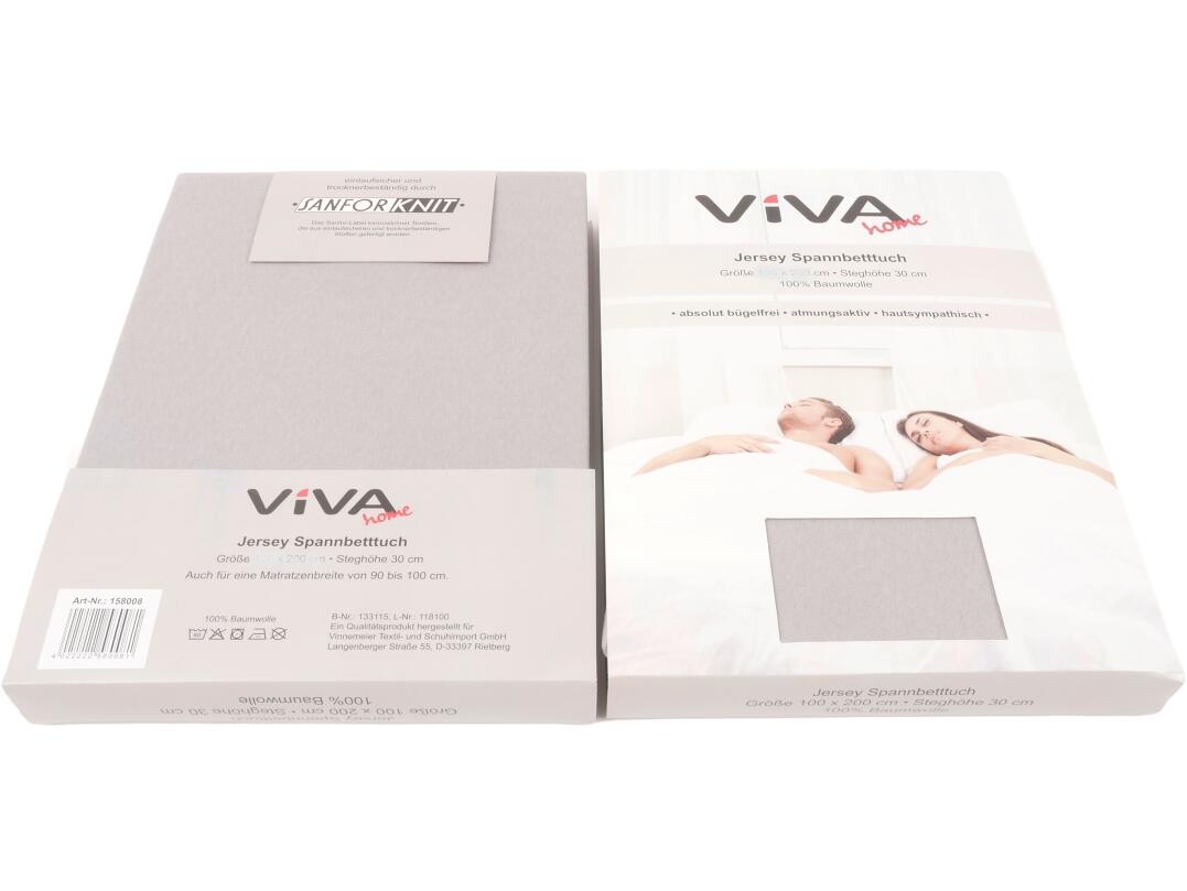 Jersey Spannbettlaken 100 x 200 cm VE 20