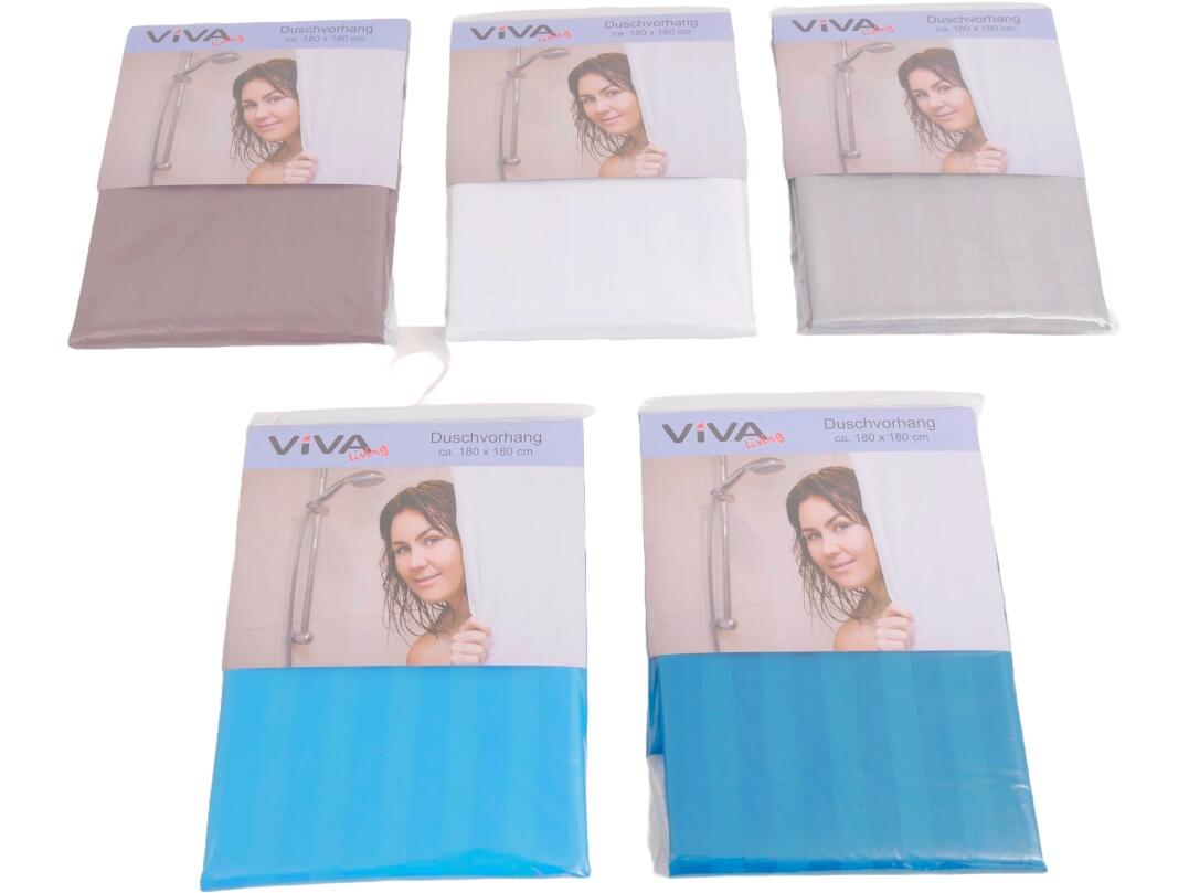 Duschvorhang Streifen 180 x 180 cm VE 24