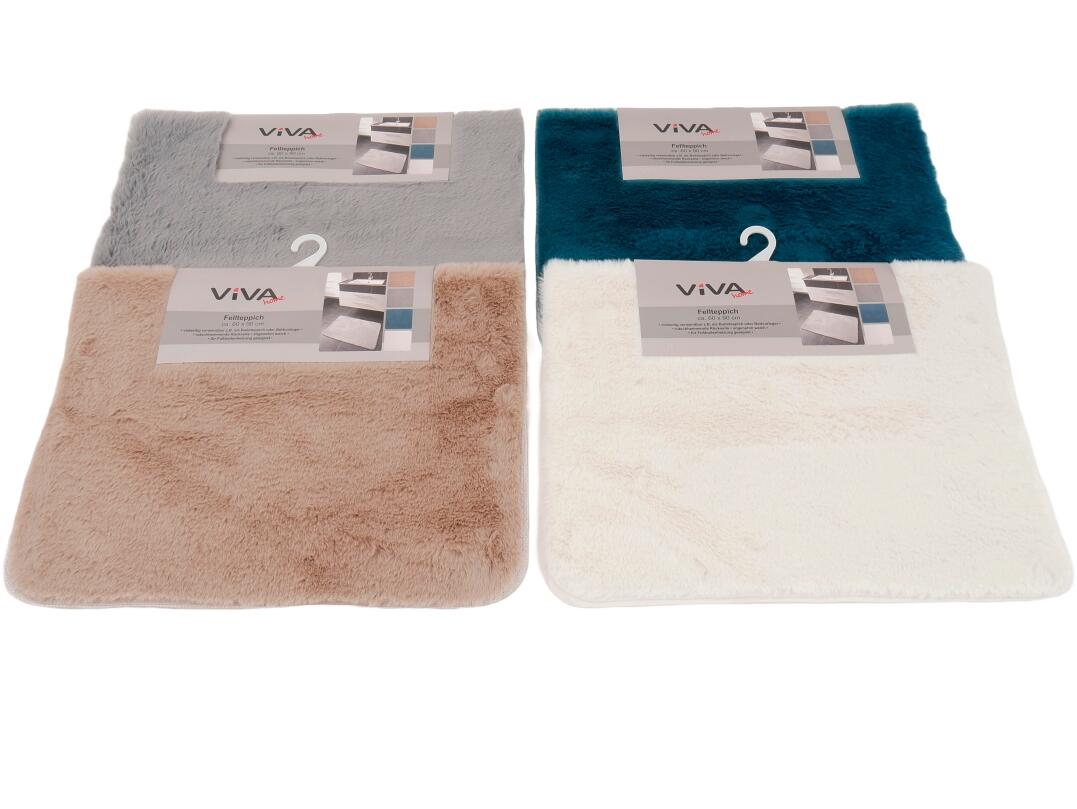 Badematte Fell Teppich, 60 x 90 cm VE 12