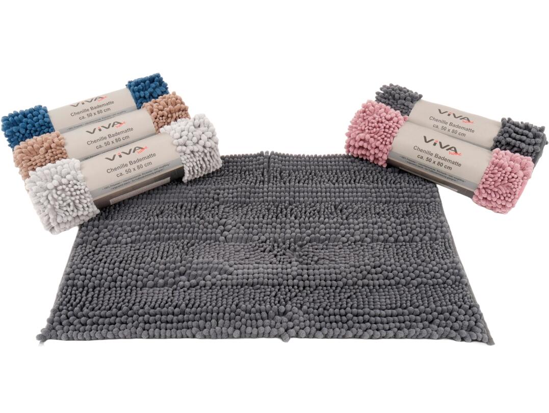 Badmatte Chenille ca. 50 x 80 cm VE 12