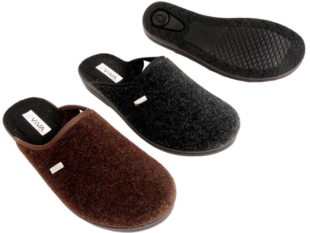 He Pantolette Filz PU Sohle 41 - 46 VE 12