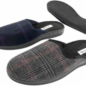 He Hauspantolette kariert 40-45 VE 12