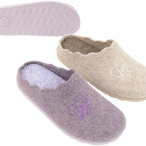 Da Pantolette Filz LOVE Stickerei 36 - 41 VE 12