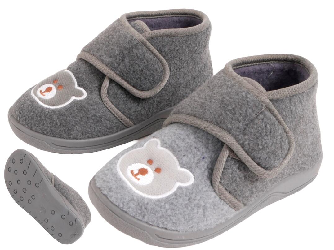 Kd Hausschuh mit Bärengesicht 28-32 VE 12