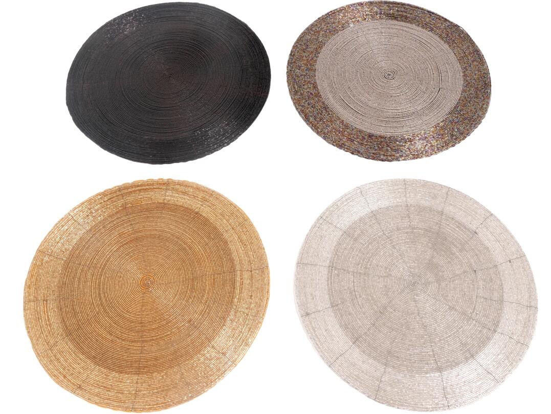 Platzset Glasperlen rund 35 cm VE 20