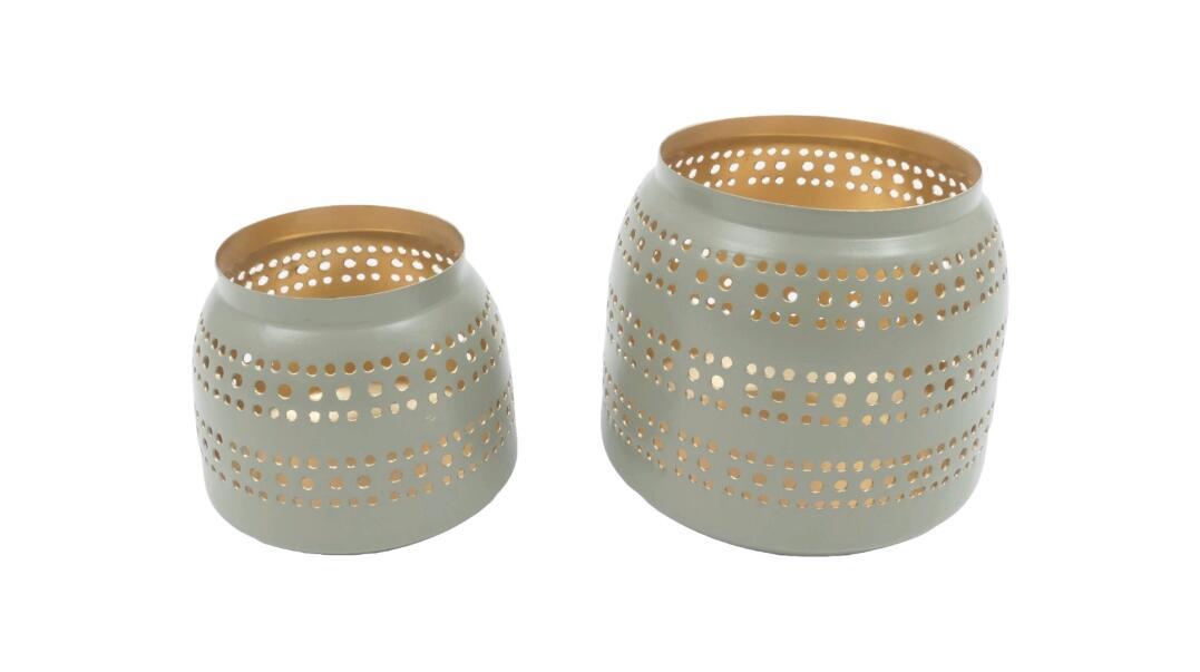 Windlicht 2er Set 10 + 13cm VE 18