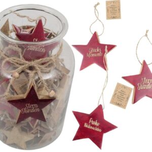 Stern aus Holz zum hängen 60er in Gefäß VE 120/60