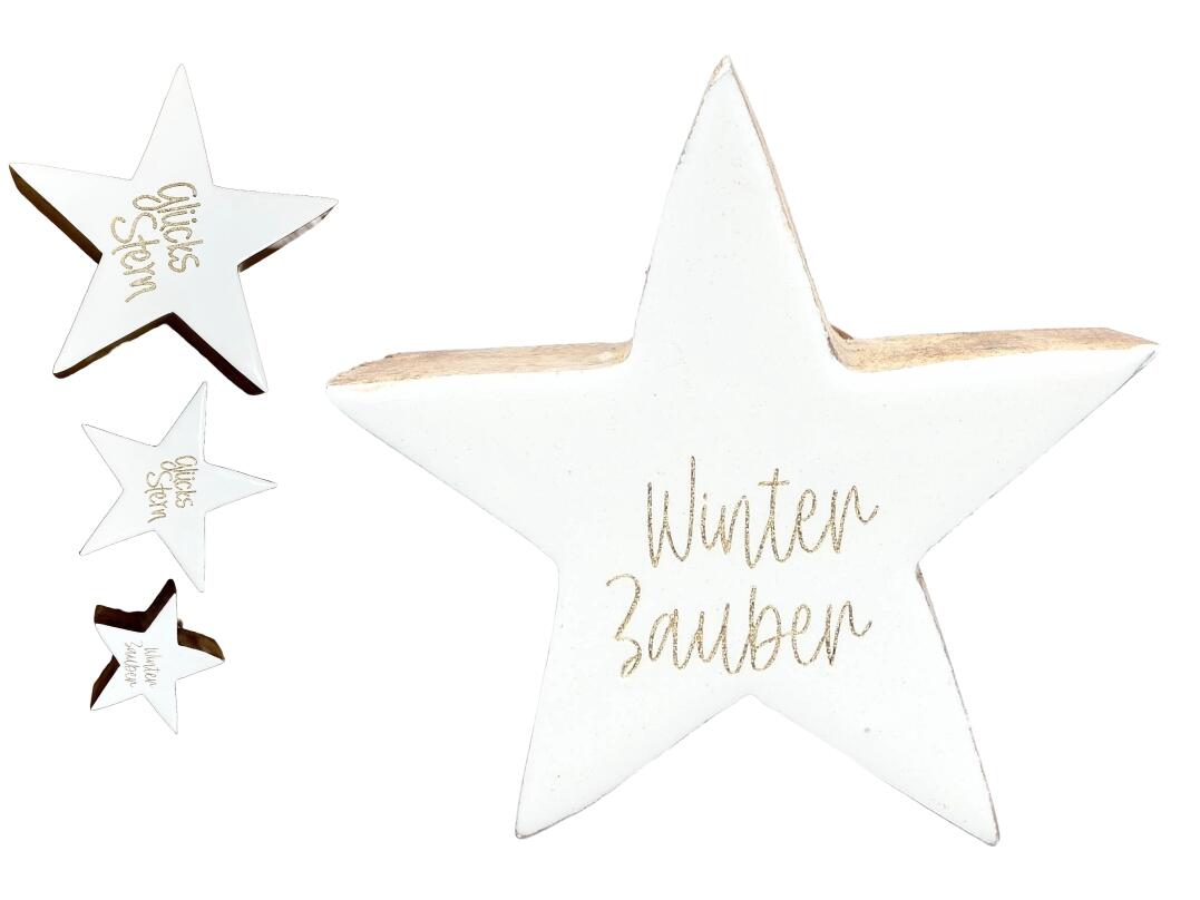 Deko Holzstern 10cm VE 96/12