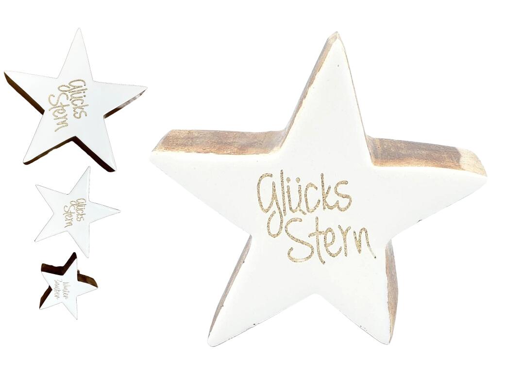 Deko Holzstern 11cm VE 96/12
