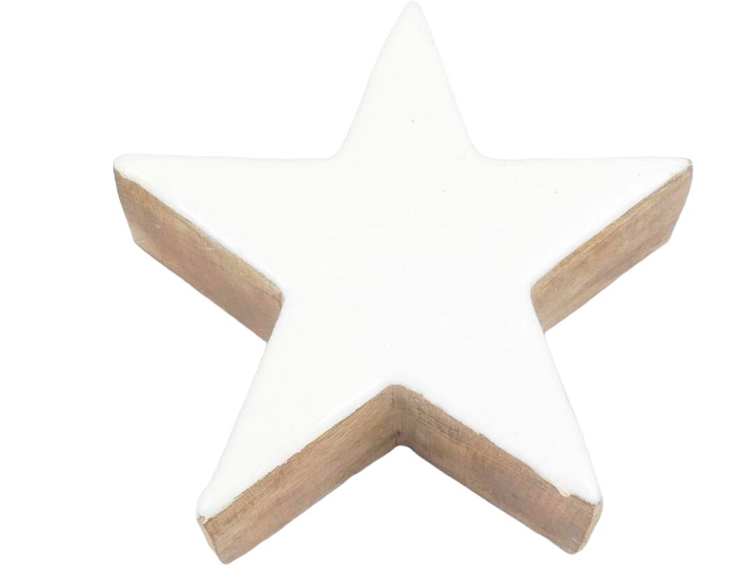 Dekostern Holz weiß VE 48