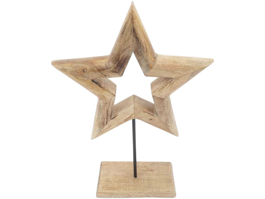 Dekostern aus Holz 42 x 30 cm VE 8