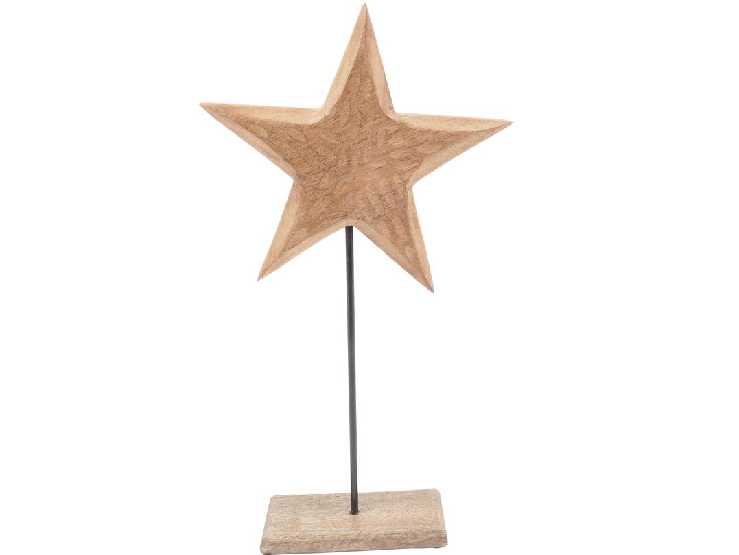 Dekostern aus Holz 47 x 24 cm VE 8