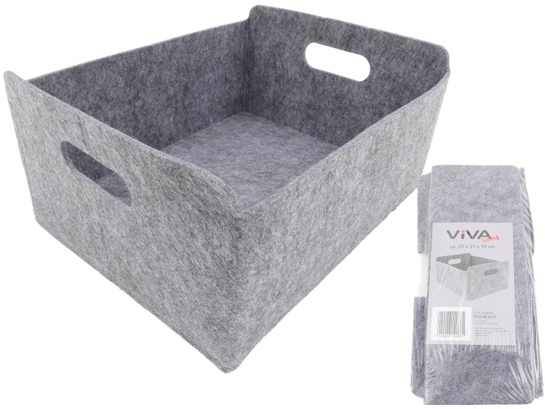 Aufbewahrungskorb "Filz" faltbar, VE12/6