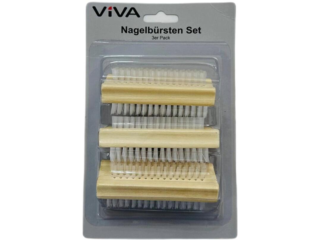 Nagelbürsten - Set 3er Pack 9,5 x 3,5 x3,5 cmVE 48