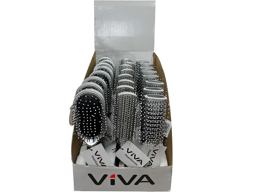 Haarbürste 3 fach sortiert im Display VE 48