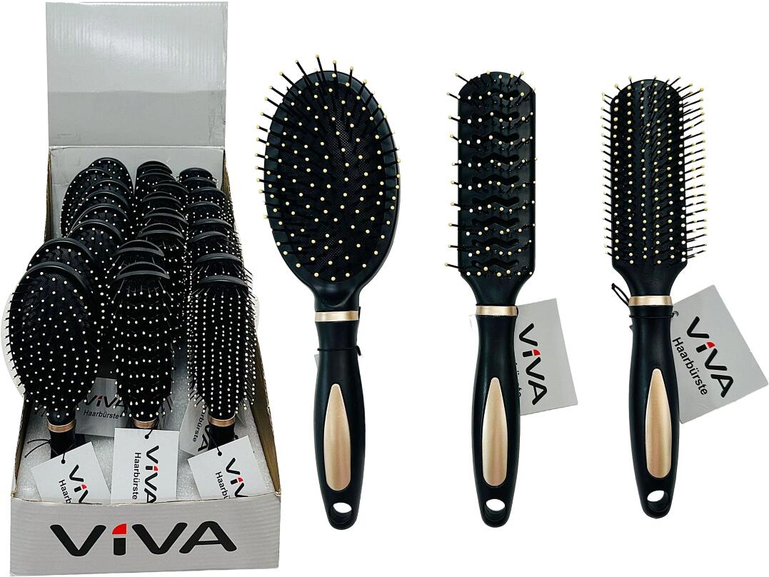 Haarbürste, 3 fach sortiert im Display VE 48