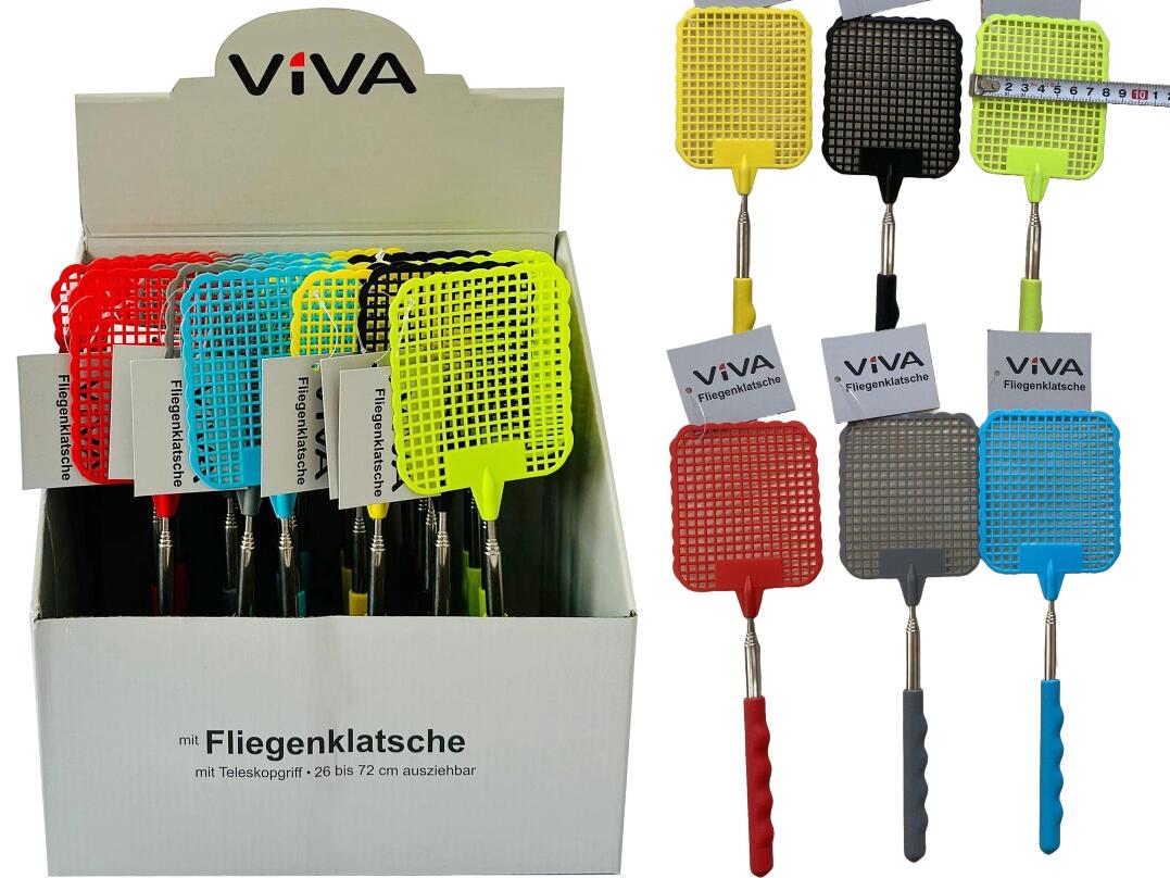 Fliegenklatsche mit Teleskopgriff im Display VE 96