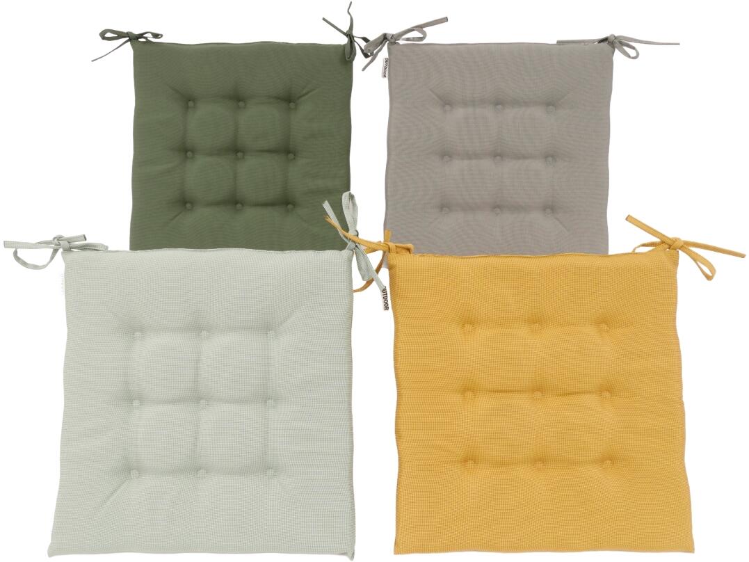 Sitzkissen OUTDOOR garngefärbt 40x40x3 cm VE24