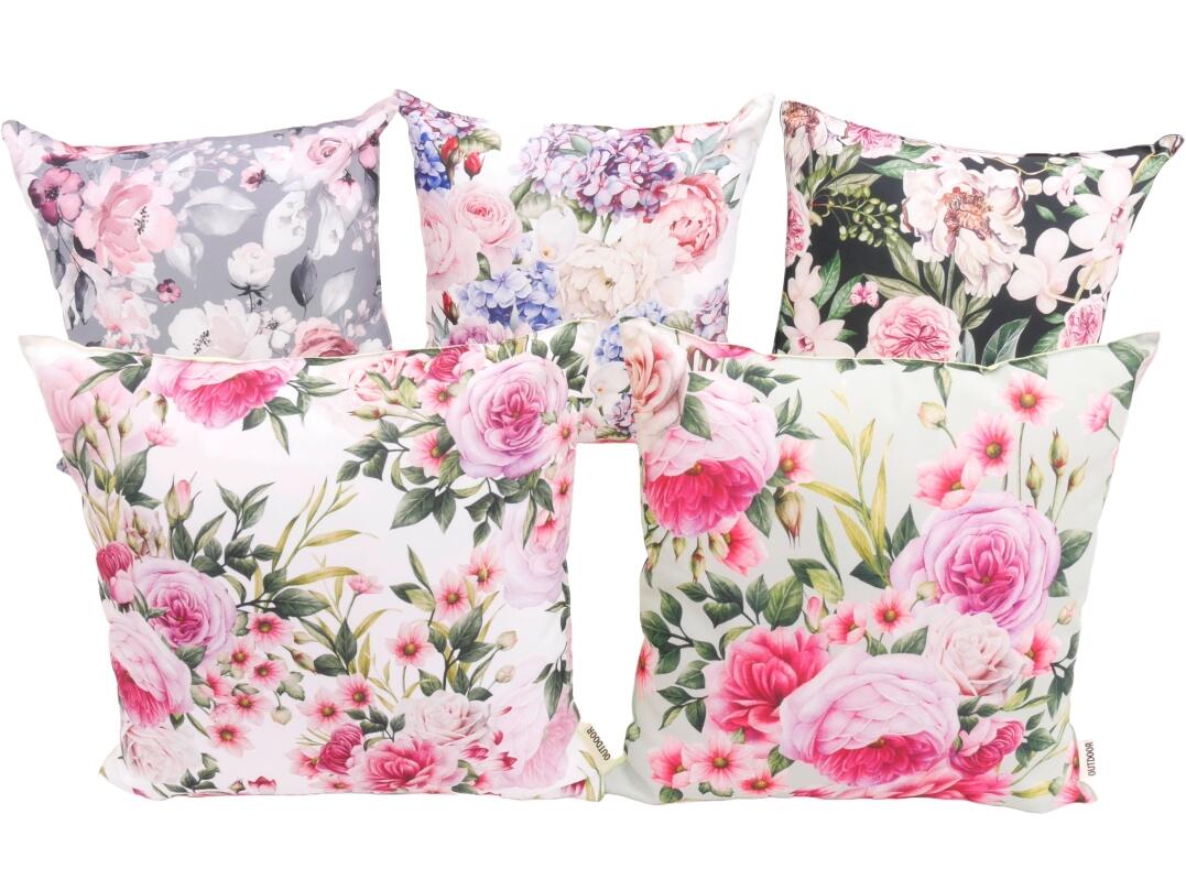 Dekokissen OUTDOOR "Blume Vintage" 45 x 45 cm VE12