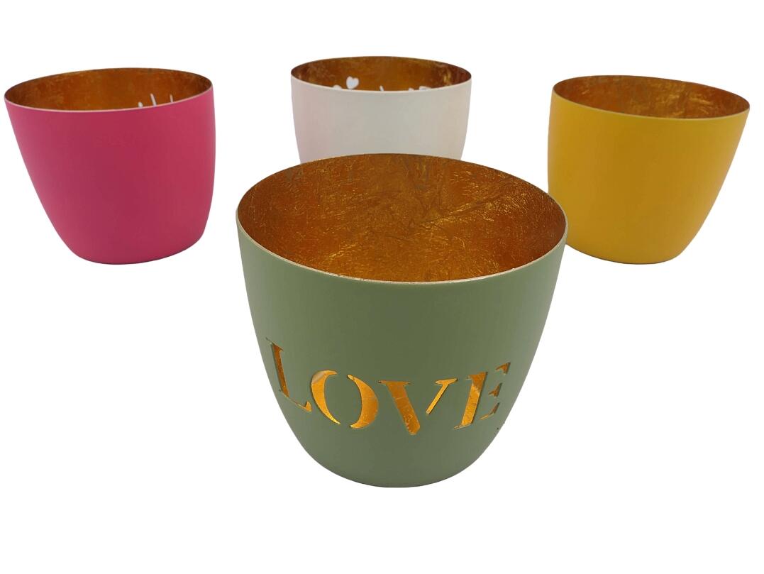 Teelichthalter Eisen Love Ø 10 cm VE 36