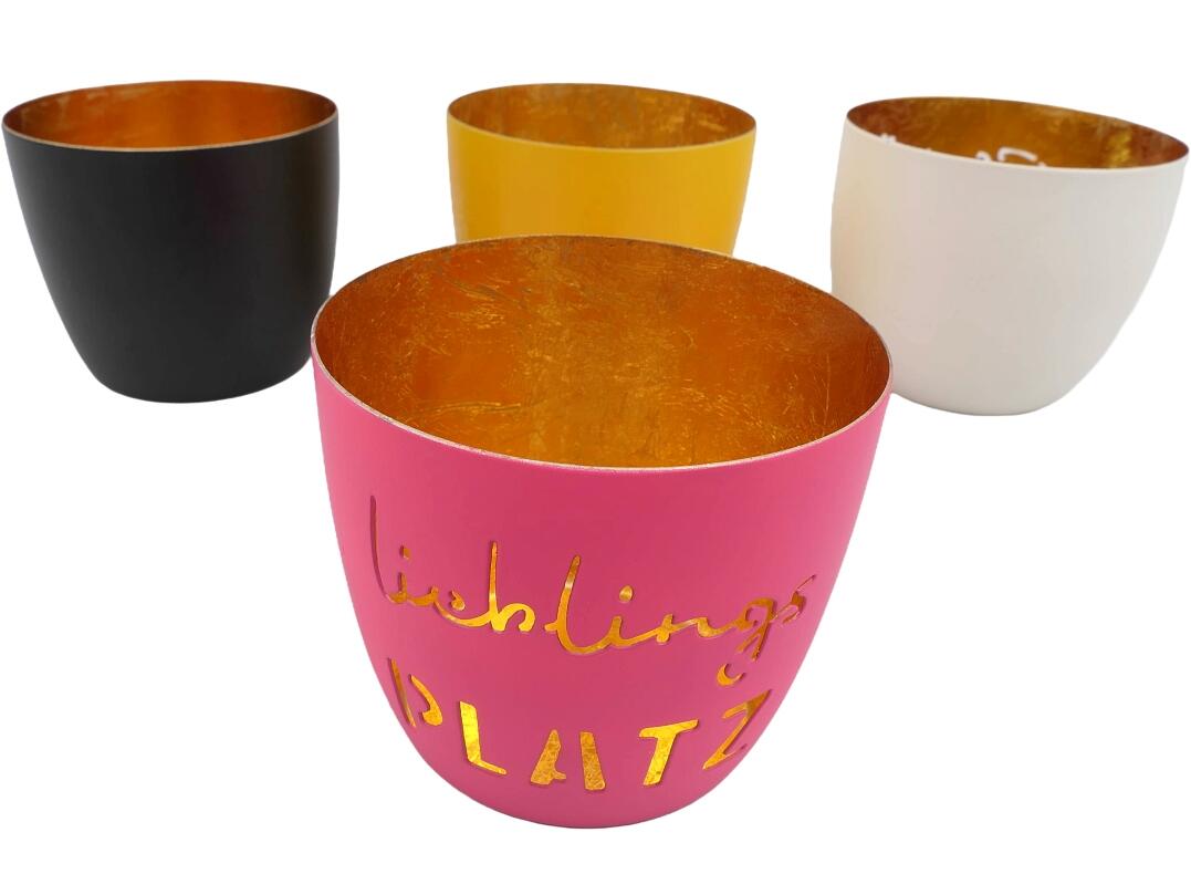 Teelichthalter Eisen Lieblingsplatz Ø 10 cm VE 36