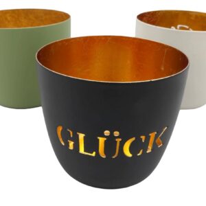 Teelichthalter Eisen Glück Ø 10 cm VE 36