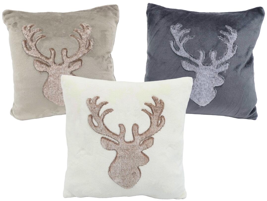 Dekokissen Flanell, 45 x 45 cm Hirsch VE 12