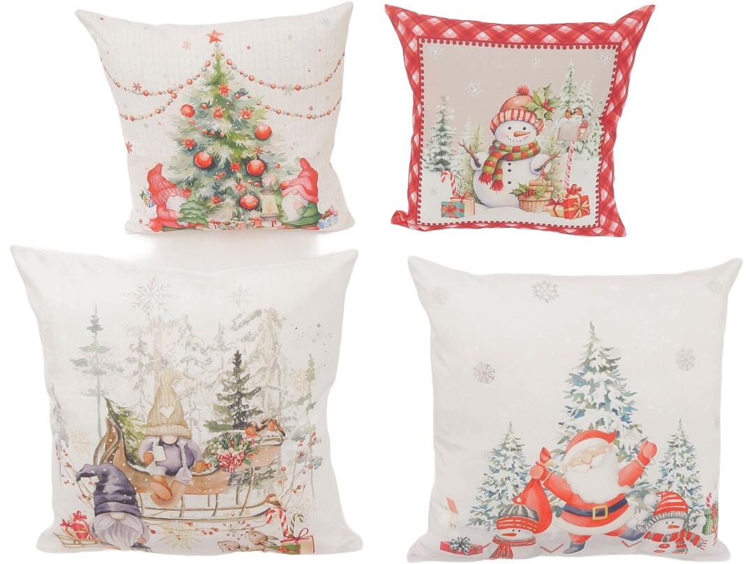 Dekokissen Schneemann/Wichtel 45 x 45 cm VE 12