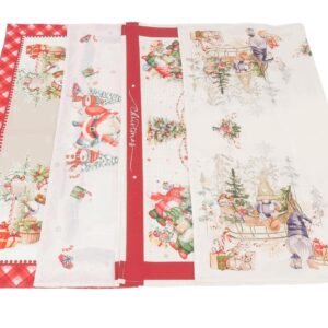 Mitteldecke Schneemann/Wichtel 80 x 80 cm VE 24